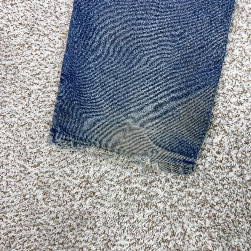 Vintage OshKosh Bgosh Jeans Mens 38x32 Blue Flannel Lined Plaid Straight Leg USA